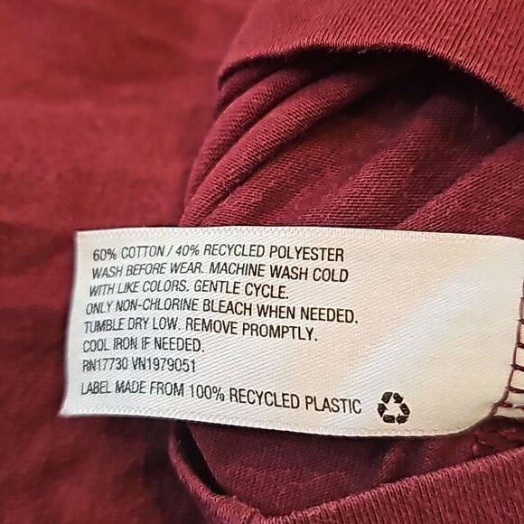 Boys burgendy long sleeve shirt size S 6/7 - Picture 9 of 10